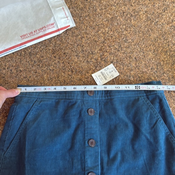J. Crew Factory NWT Corduroy button-front mini skirt, Arctic Coast, size 2 & 4 - Picture 6 of 6